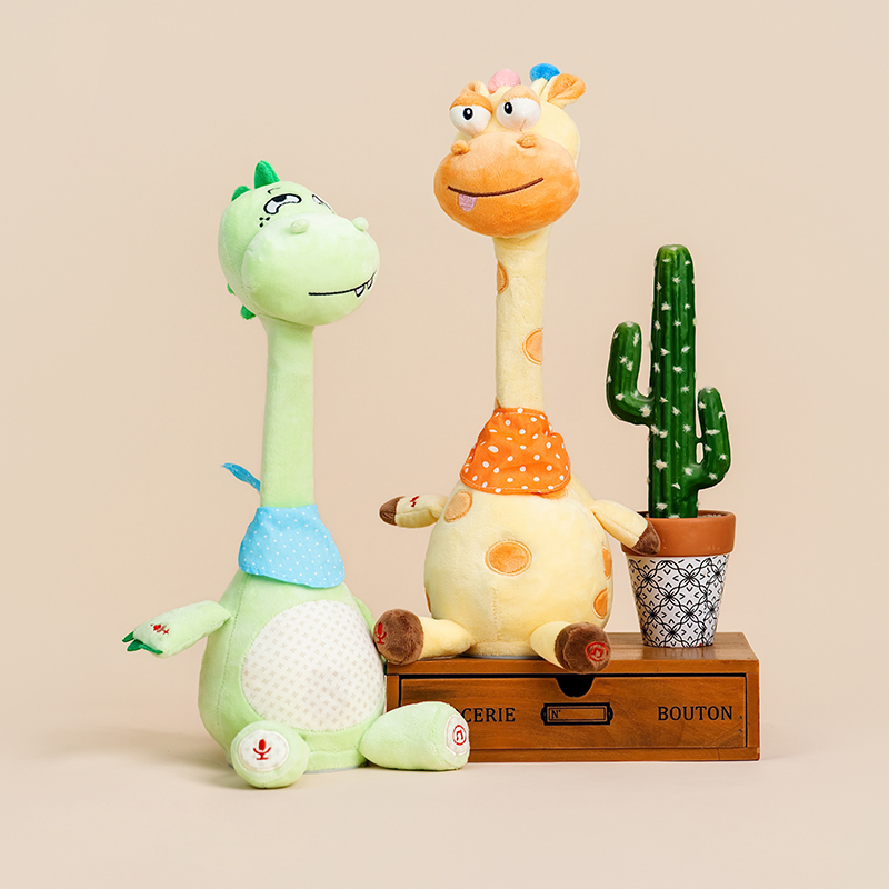 鹊池长高高电动玩偶复读学说话早教公仔唱歌跳舞益智宝宝网红玩具