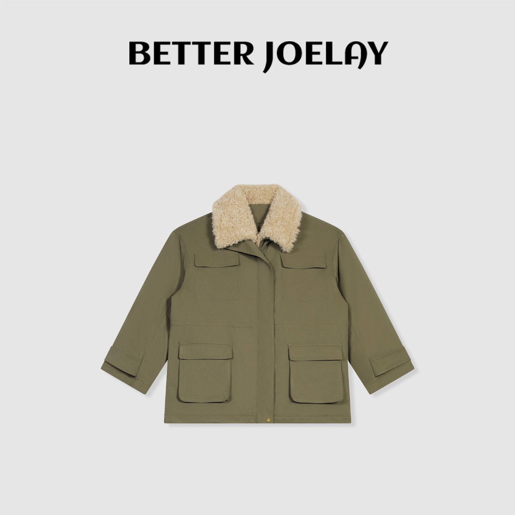 BETTER JOELY -【雾绿软厚】时尚棉服韩版百搭通勤风Z0957