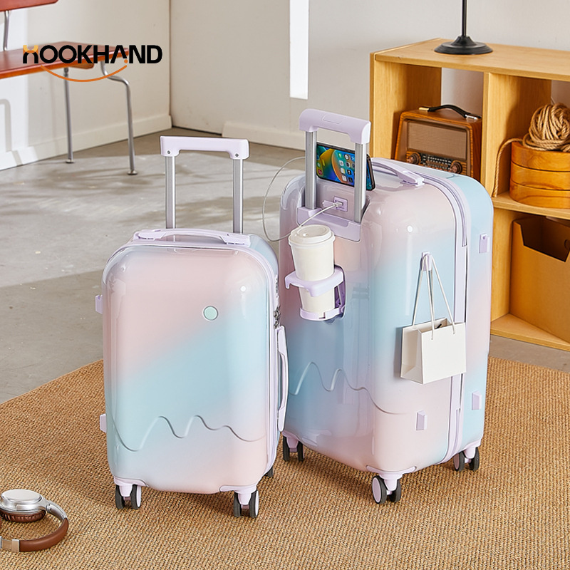 科欢2025年渐变款行李箱爆火女高颜值24寸旅行拉杆箱20寸登机箱密