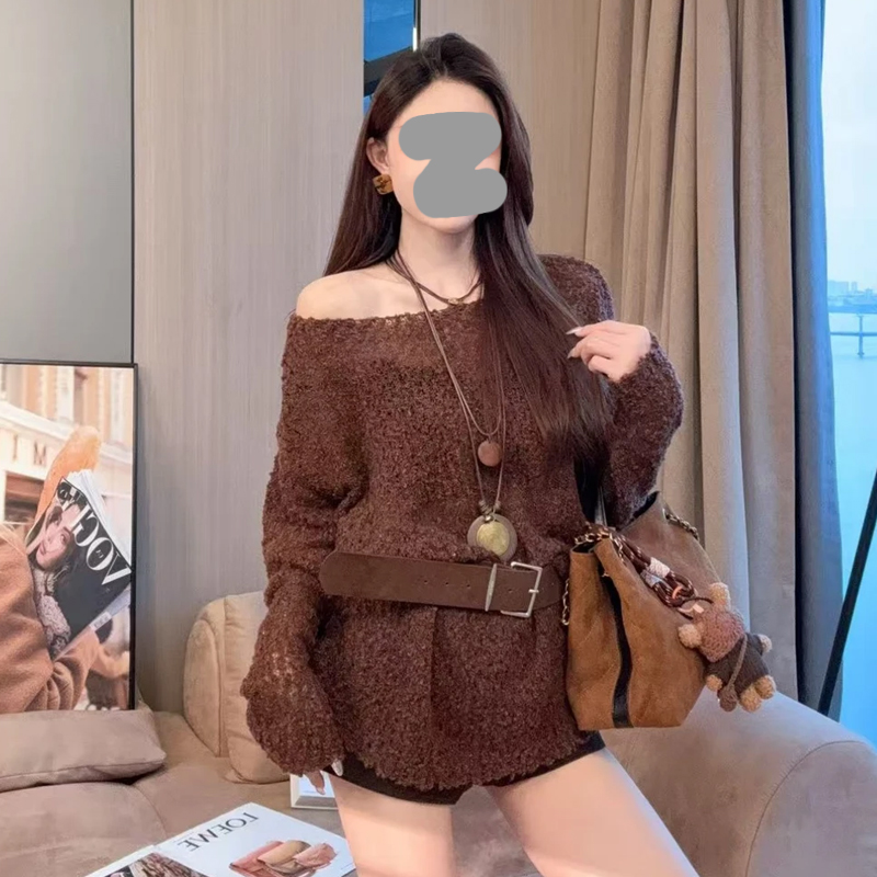 2025早秋新款韩系松弛氛围感慵懒风显瘦气质减龄镂空长袖针织衫女