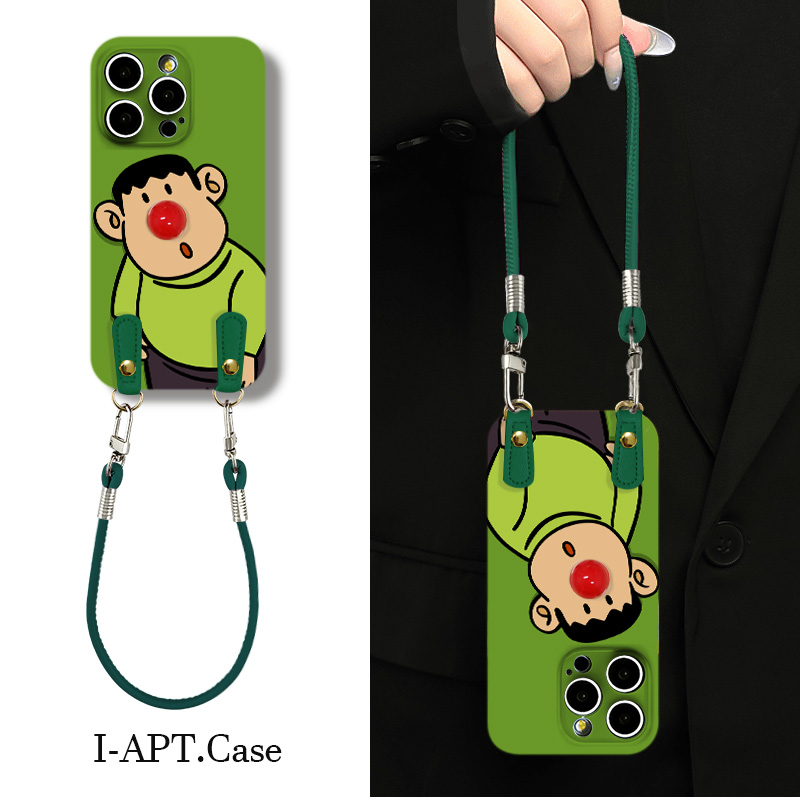 绿底弯腰胖虎菲林软硬二合一适用于iPhone苹果华为oppo小米手机壳