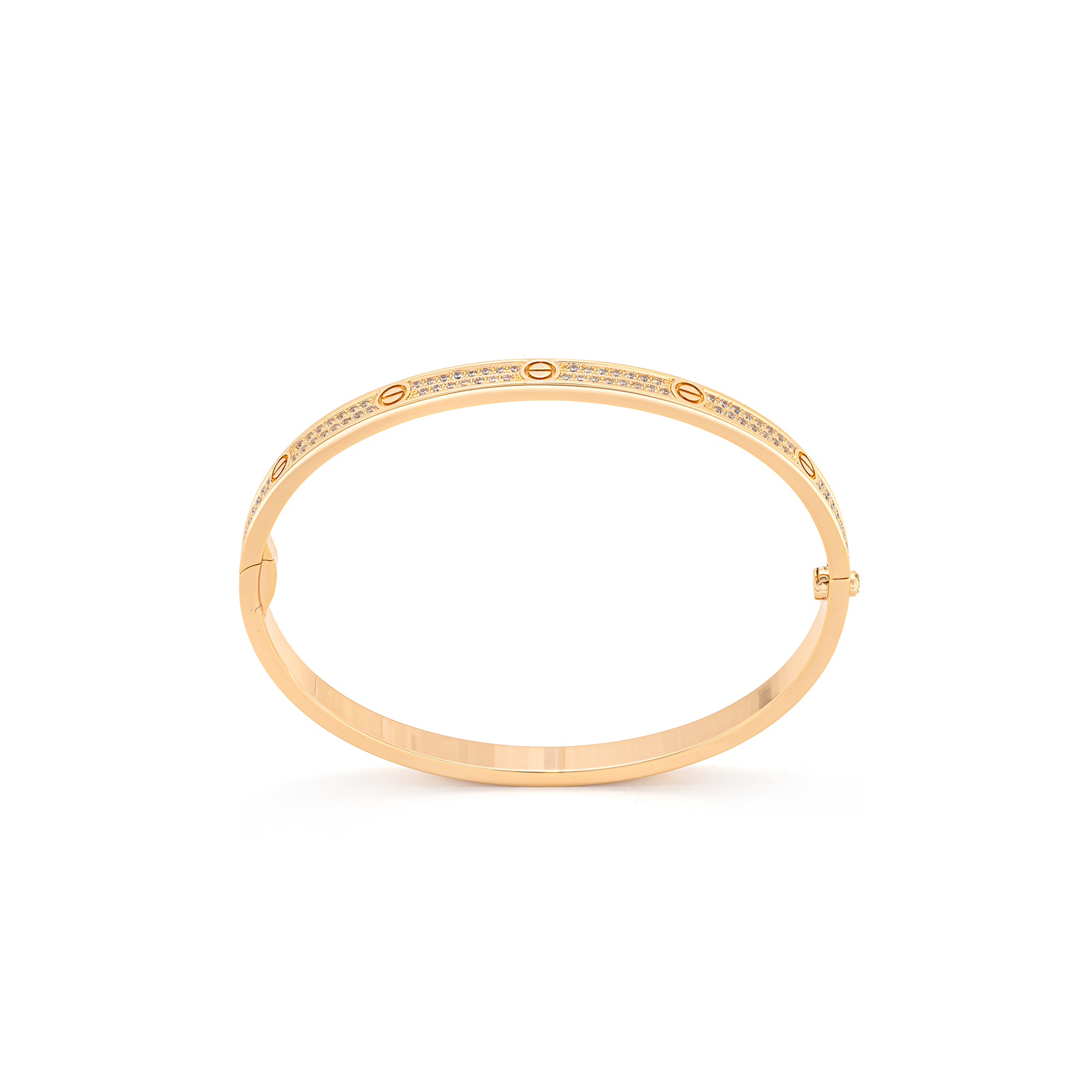 合成锆石手镯 欧美时尚潮流玫瑰金色细手镯11104SRG