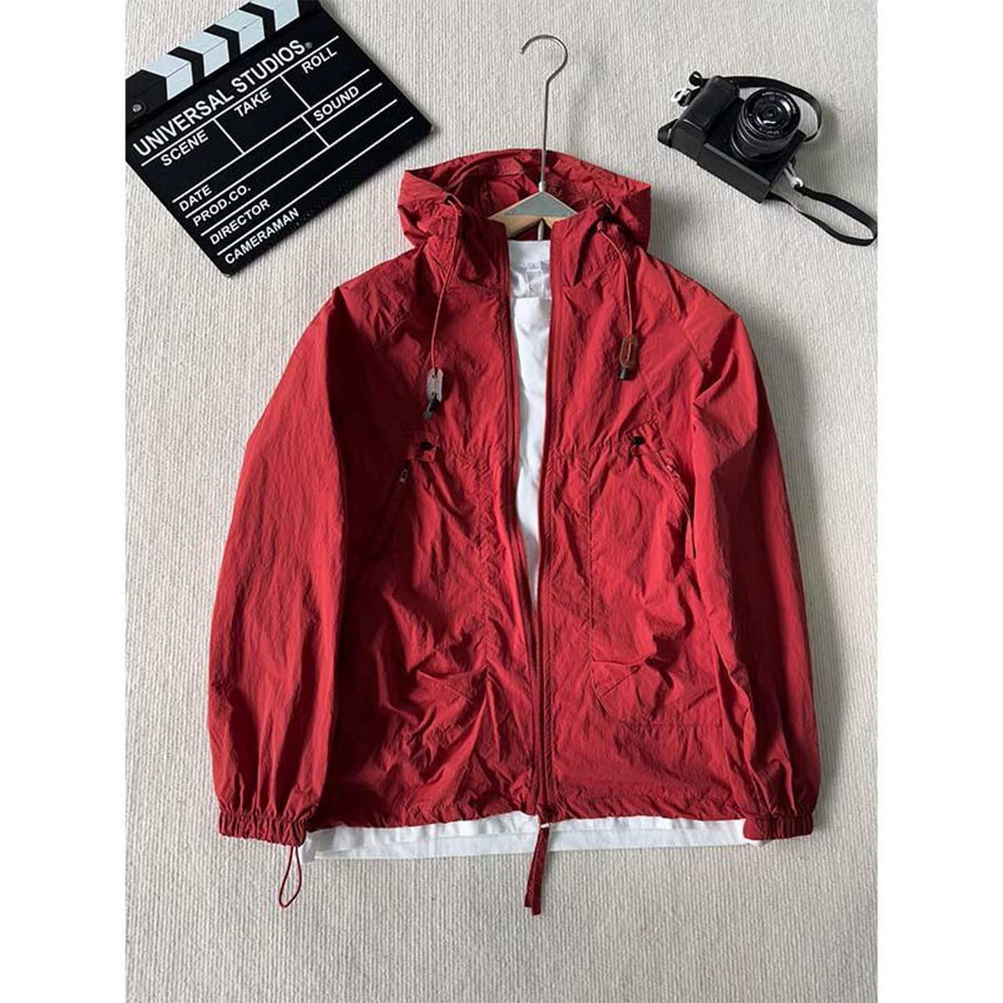 朱雀红山系户外冲锋衣外套男女薄款夏季防晒衣防紫外线运动骑行服