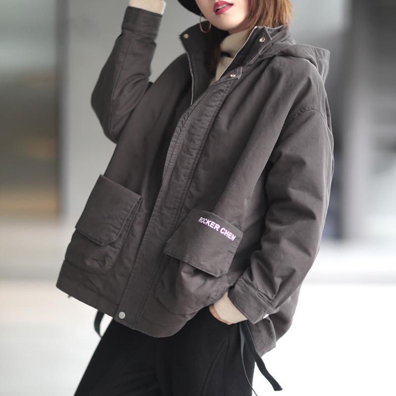 工装宽松大码潮2025秋冬装服女连帽ins外套女服韩版休闲新款