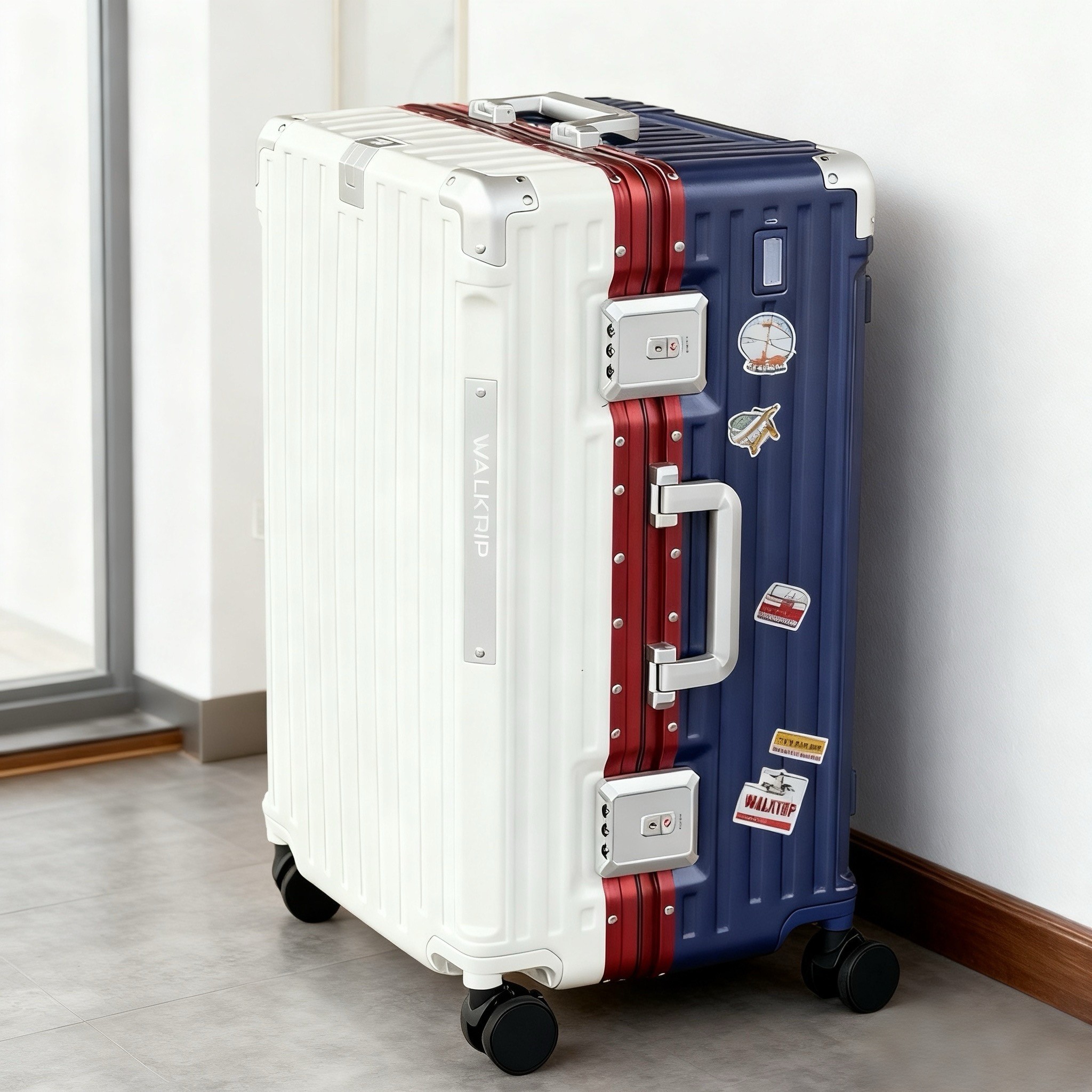 行之旅出口撞色行李箱大容量32拉杆箱女加厚铝框旅行20寸登机箱男