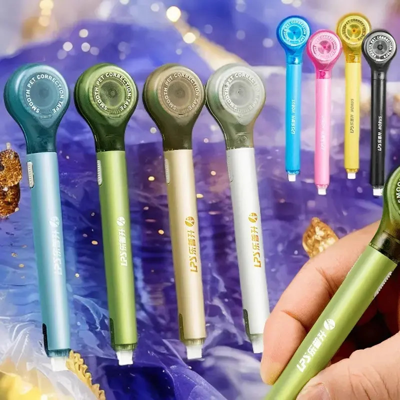 乐普升正品笔式修正带学生专用替芯大容量改正带涂改带便携