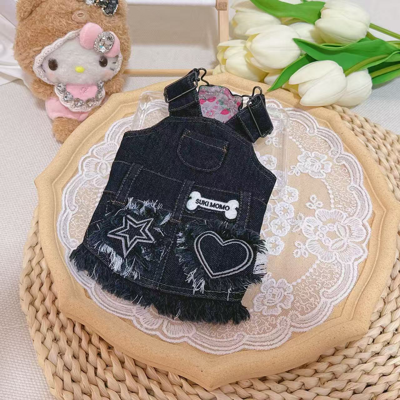 SUKIMOMO秋季新款宠物牛仔背带裙