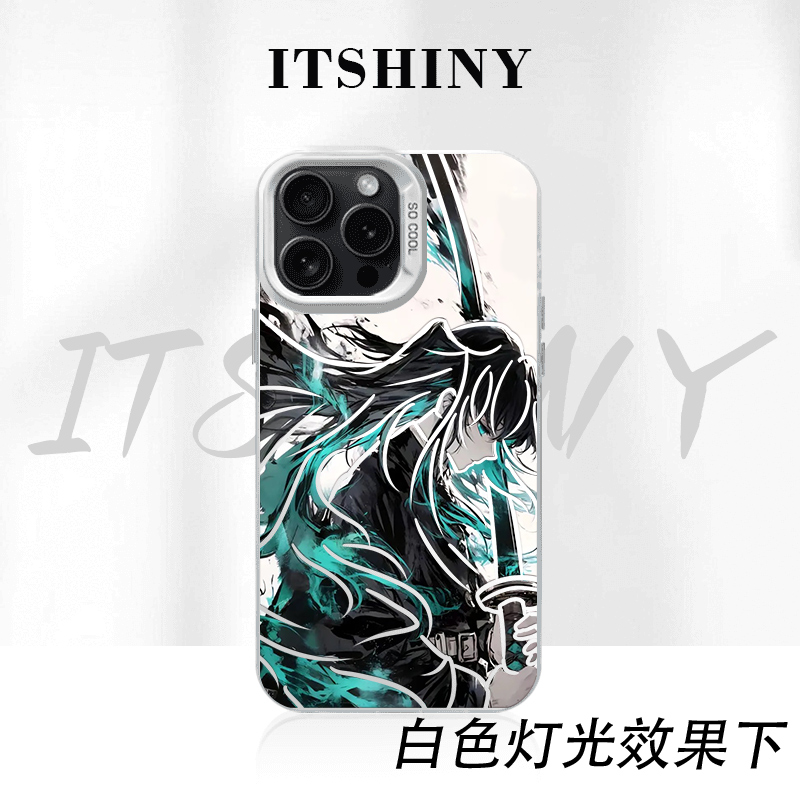 时透无一郎手机壳彩银二次元适用于苹果华为荣耀小米VIVOPPO