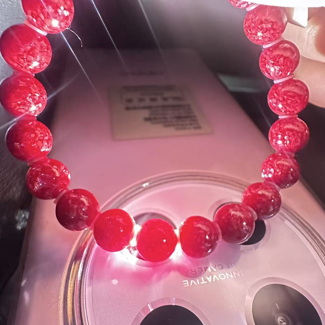 天然辰砂手链朱砂手链纯天然真品手串朱砂晶体朱砂手串贵州万山