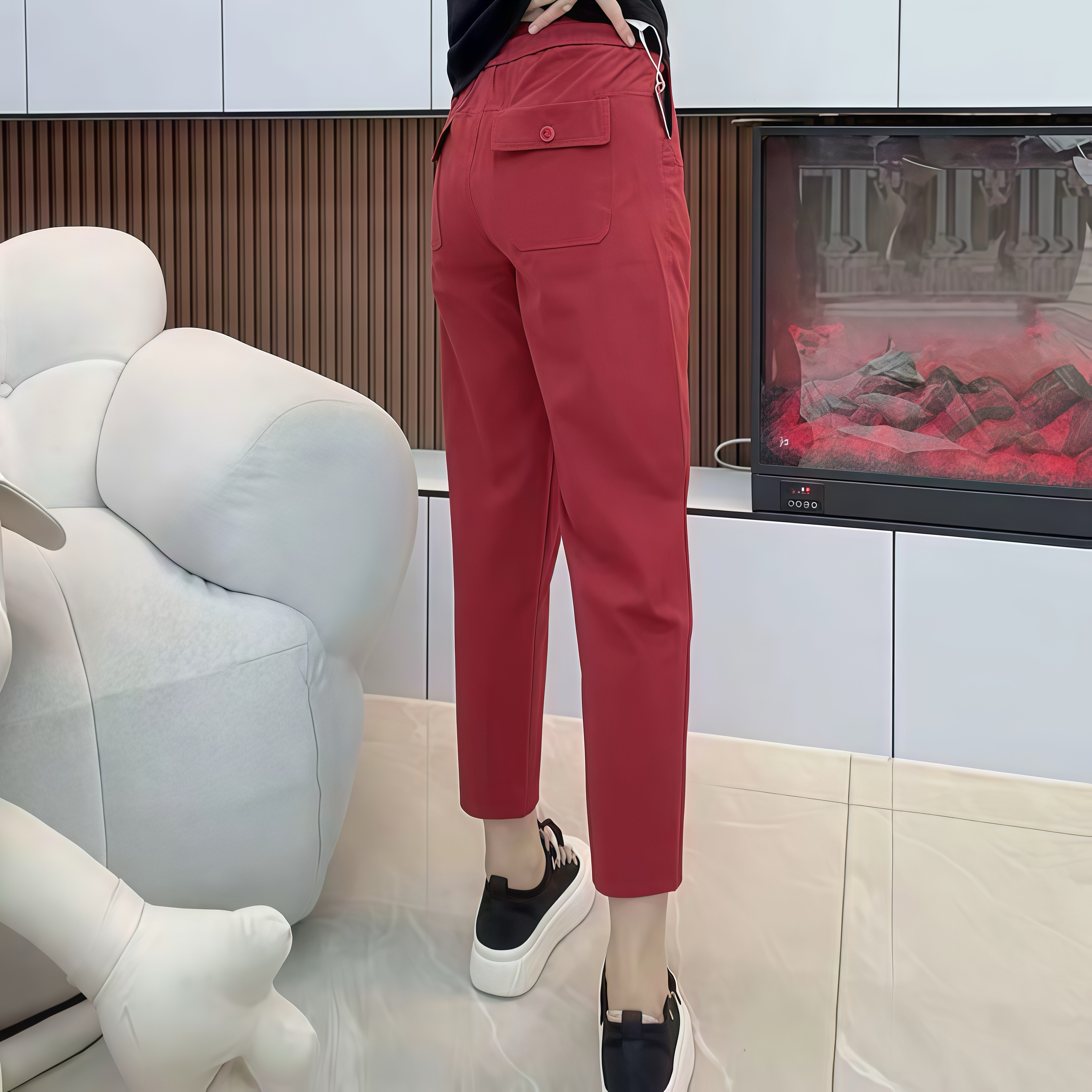 夏秋宽松抗邹小个子休闲裤清凉遮肉防晒透气出游穿搭减龄网红裤子