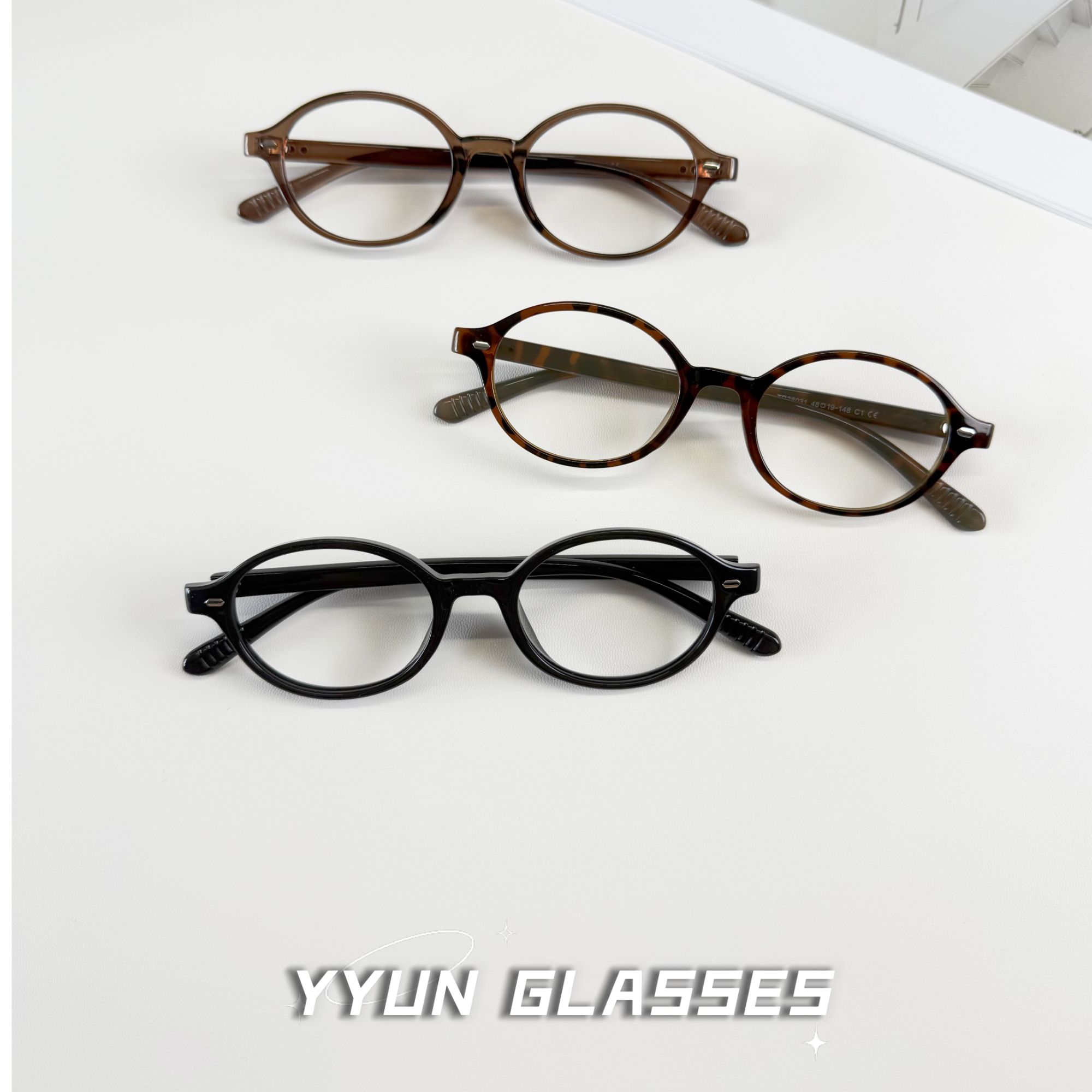 韩式小椭圆书呆子近视眼镜女近视可配高度数素颜显脸小平光框架女