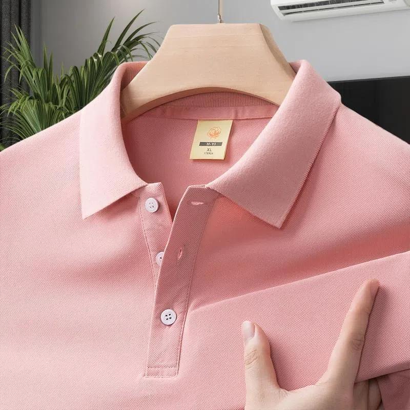 【海外专柜】100%纯棉POLO衫透气T恤夏季翻领男士休闲百搭纯色短袖