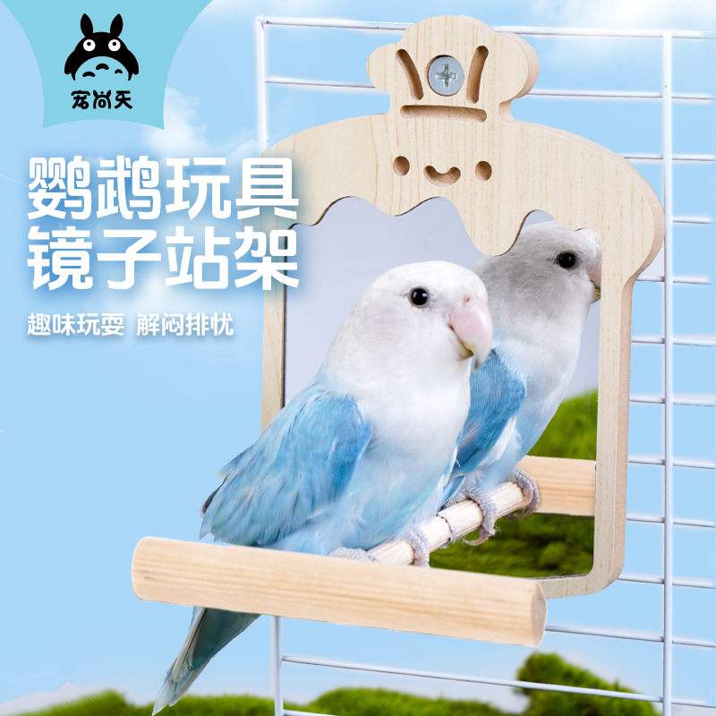 宠尚天鹦鹉镜子互动趣味玩具牡丹虎皮玄凤笼子造景单品