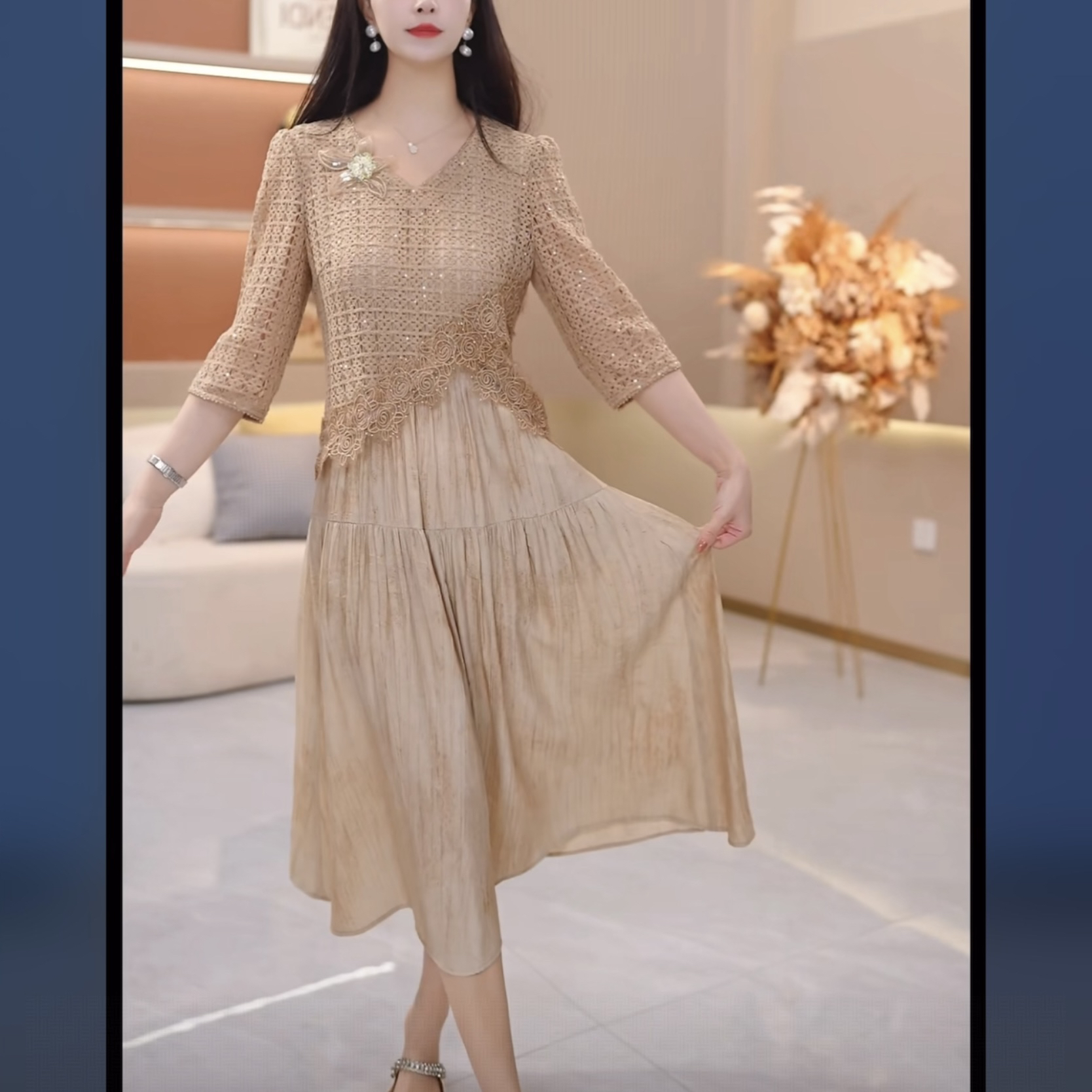 【上衣裙子+半身裙】套装早秋新款气质时尚优雅减龄洋气两件套裙