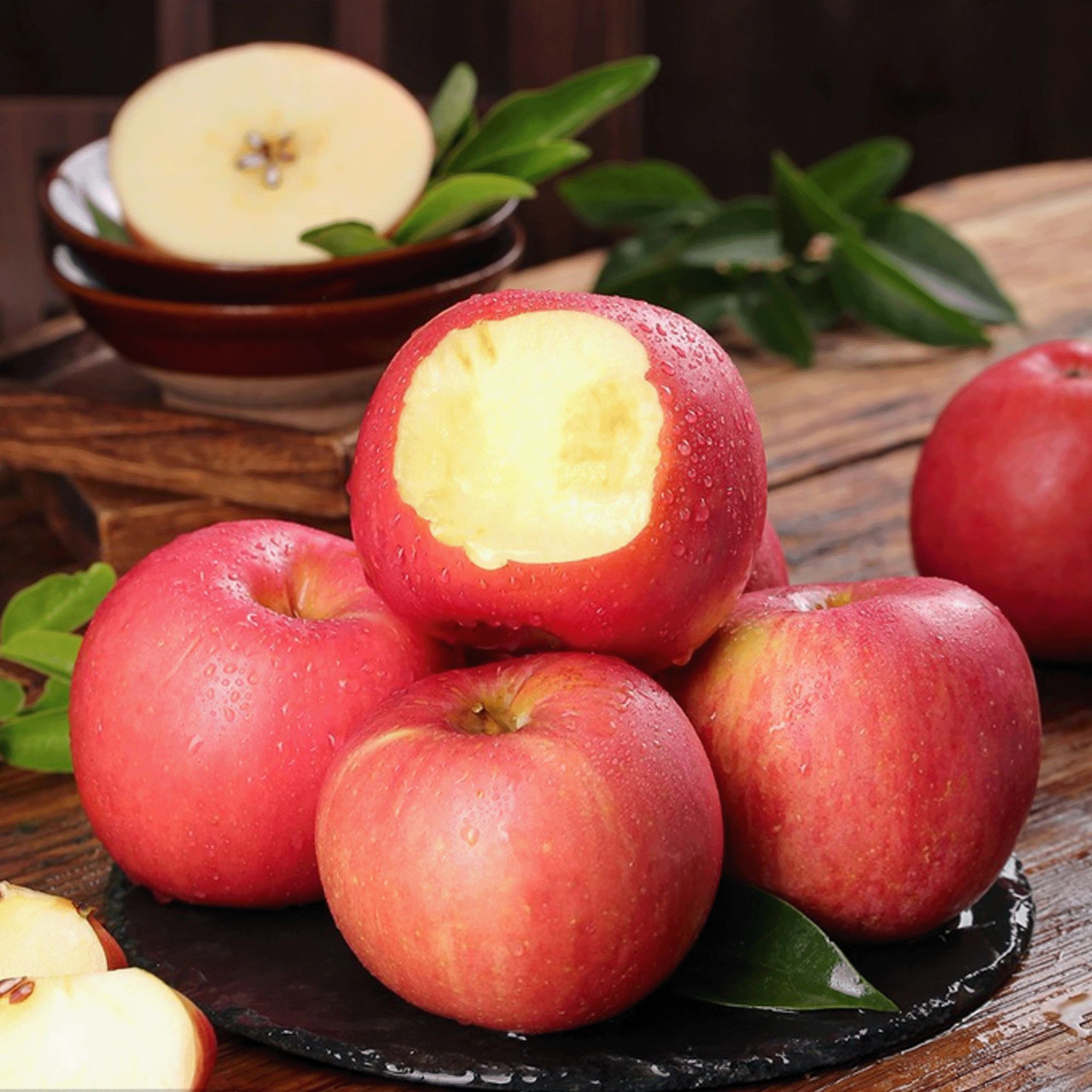 云南昭通高原丑苹果清脆可口营养丰富