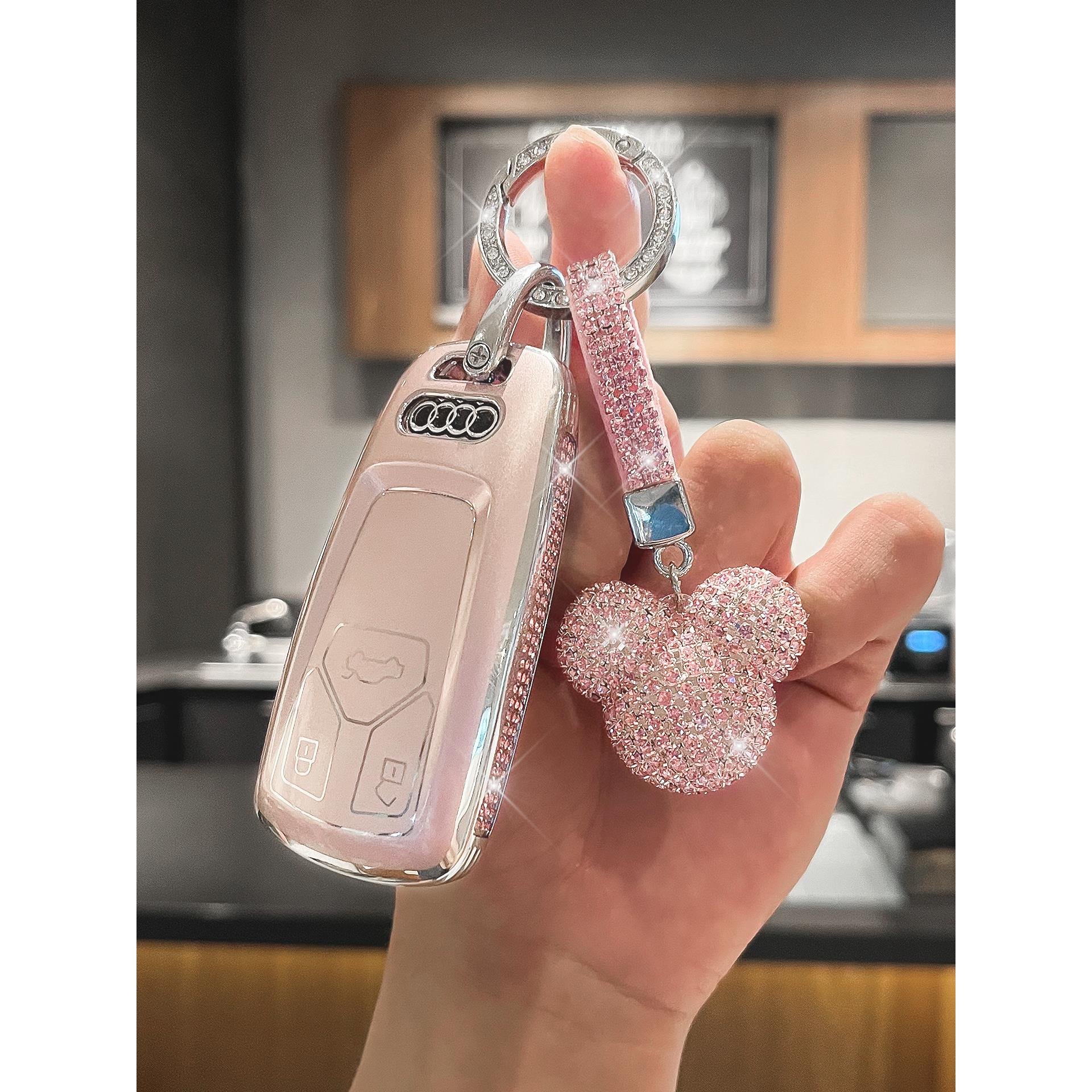 适用奥迪钥匙套新Q5L车A4L/A8/Q7/Q3/A6L/A5/A3高档轻奢壳扣女士