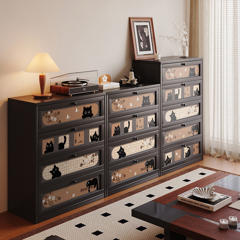 美世达斗柜卧室新款2025高档大气客厅靠墙家用床尾柜收纳五斗柜