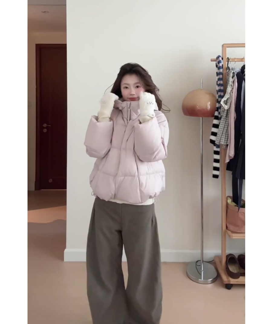 韩系巨好看的夹棉外套女2025冬季新款超好看厚棉服保暖冬装棉衣
