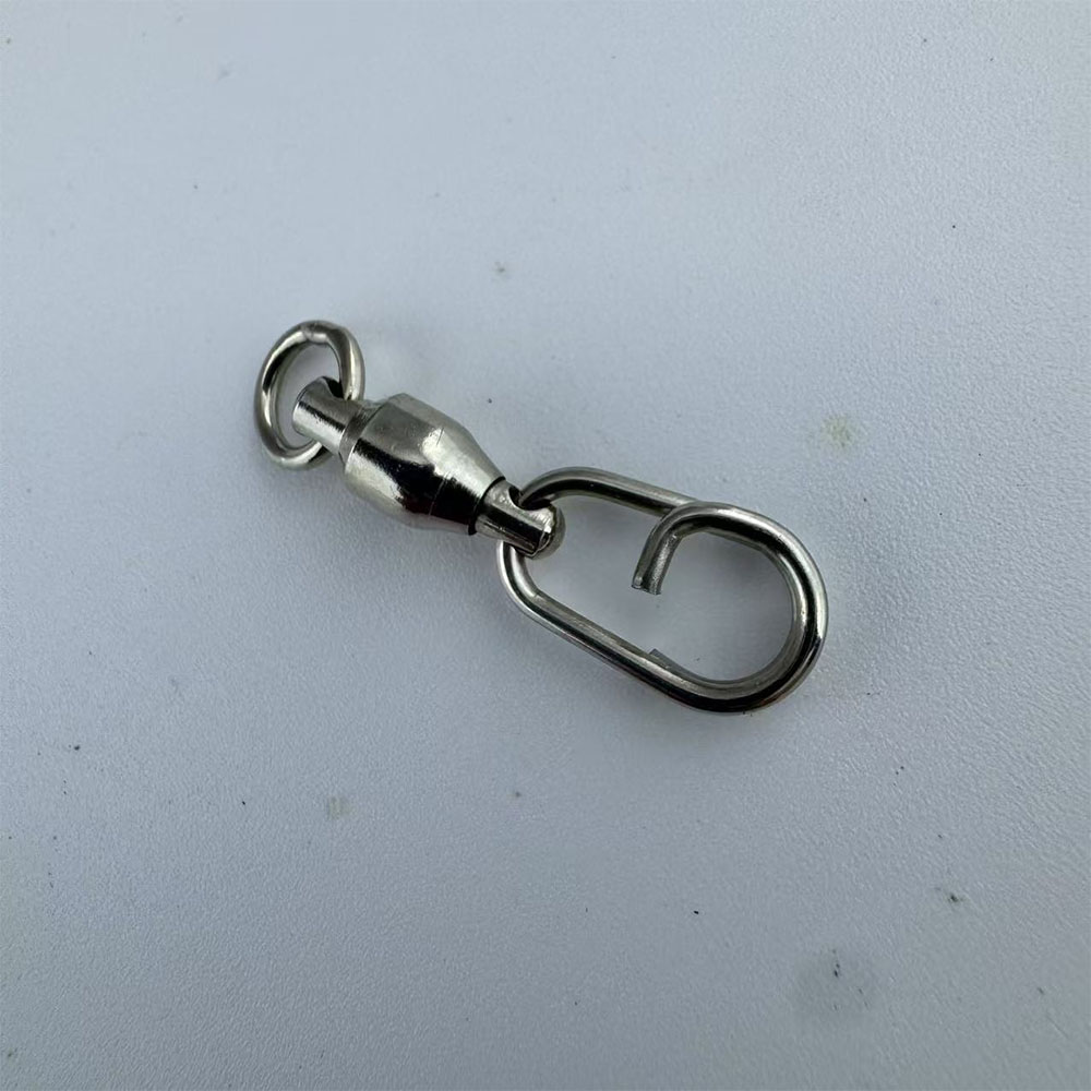 不锈钢升级款加强轴承高速转环快扣海钓路亚铁板饵椭型别针连接器
