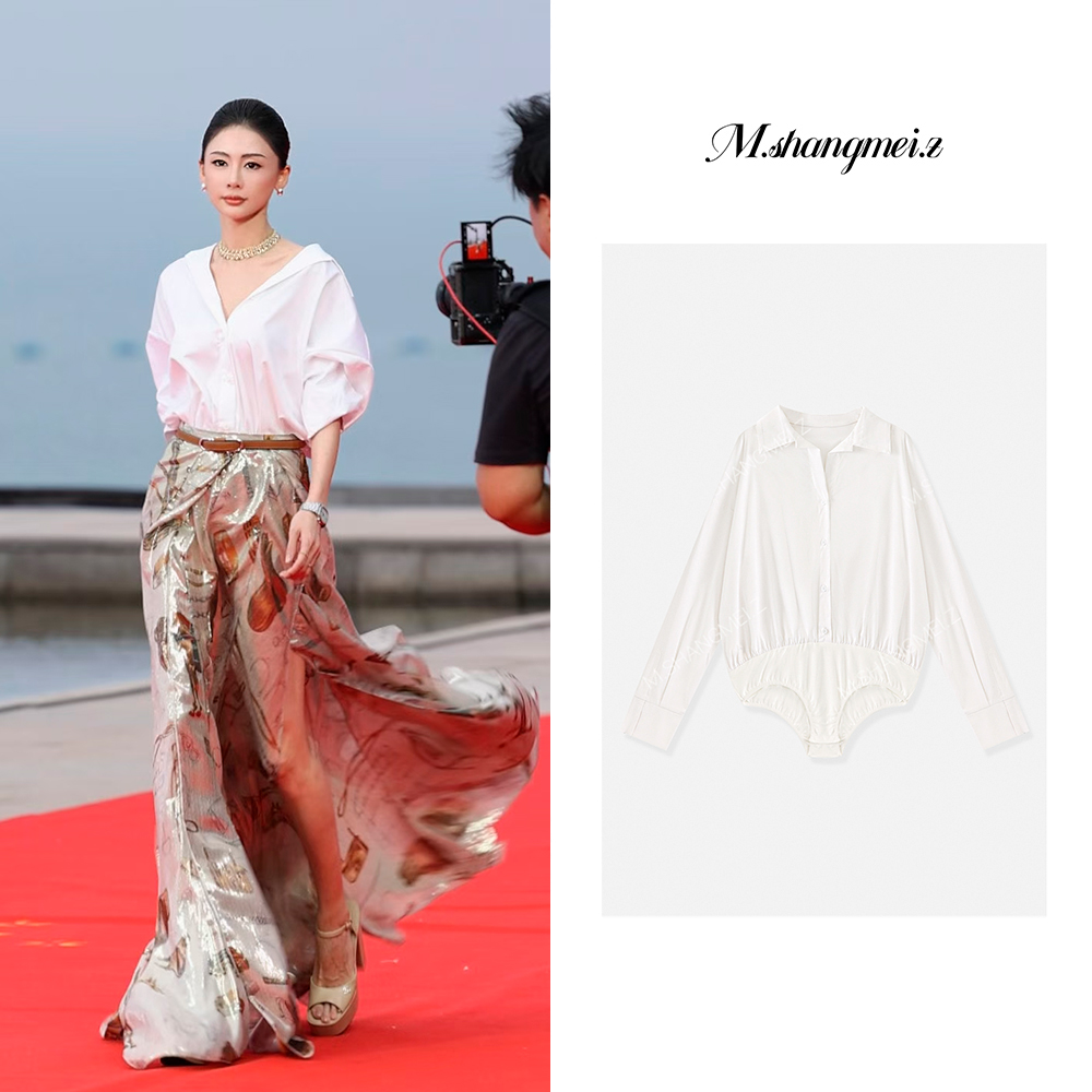 M.SHANGMEI.Z/沐熙【红人衬衫】美大哥立体裁剪连体衬衫X0873961