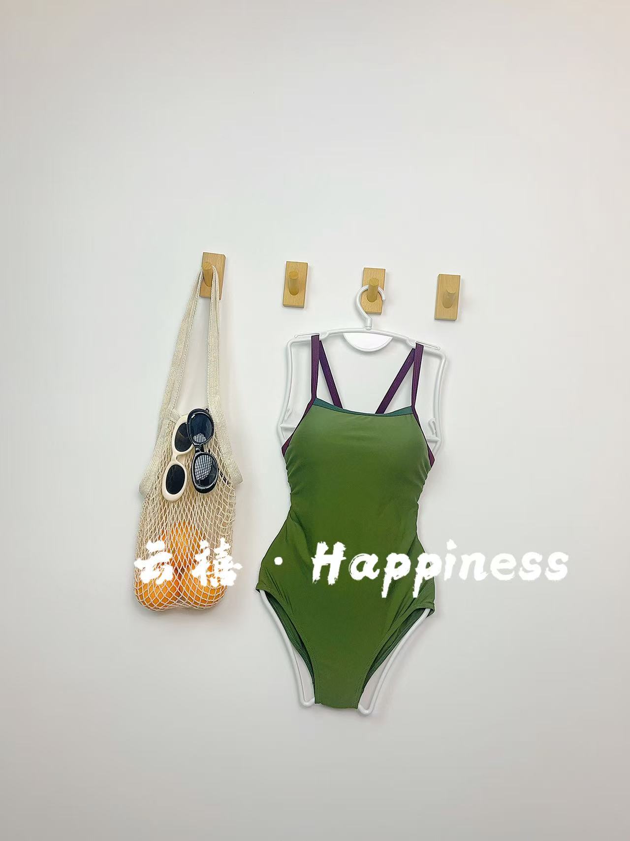 『苔藓绿』新款专业高级感竞速泳衣女游泳馆专用三角竞速泳衣