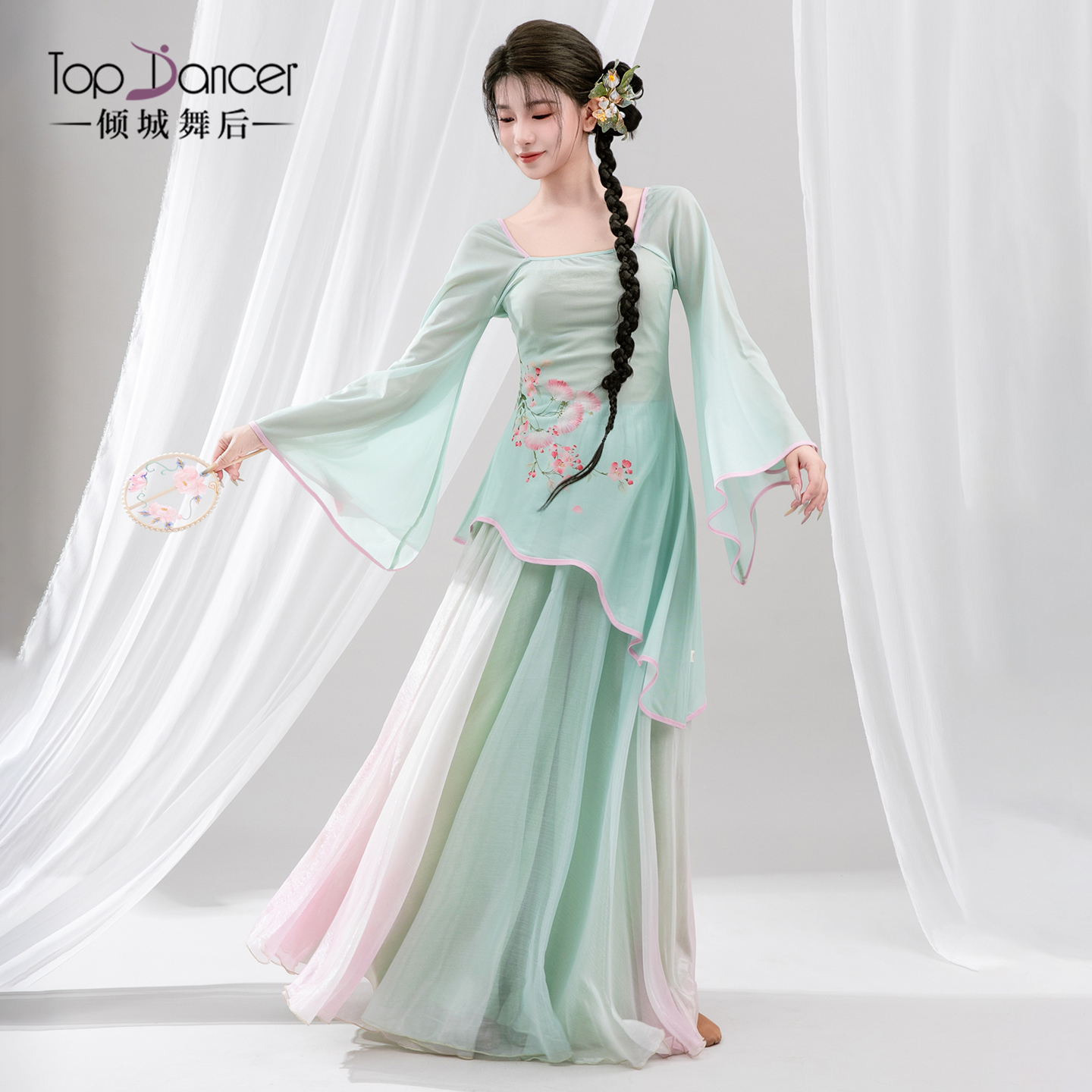倾城舞后古典舞古风舞蹈服飘逸身韵纱衣裙裤中国舞演出练功服装
