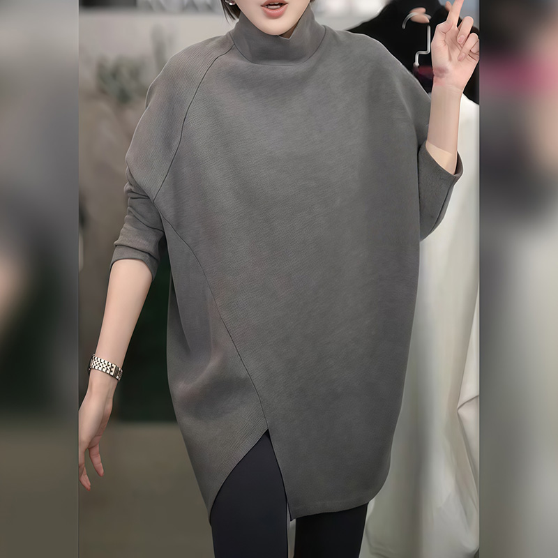 秋冬新款时尚气质宽松别致法式轻奢洋气高级感慵懒百搭长袖T恤