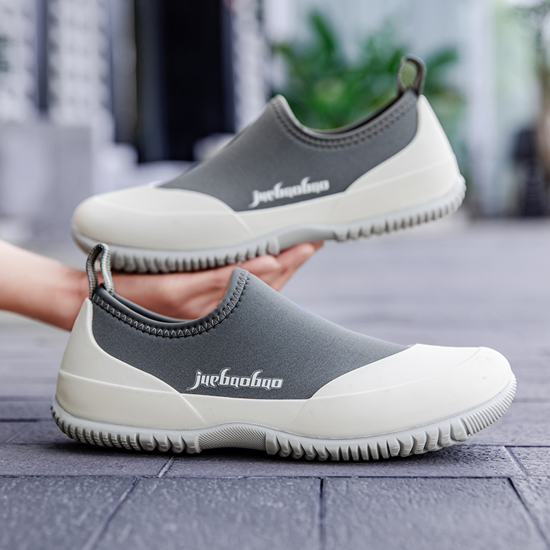 潮流百搭雨鞋男浅口水鞋低帮雨靴舒适时尚跑步鞋休闲软底轻便防水