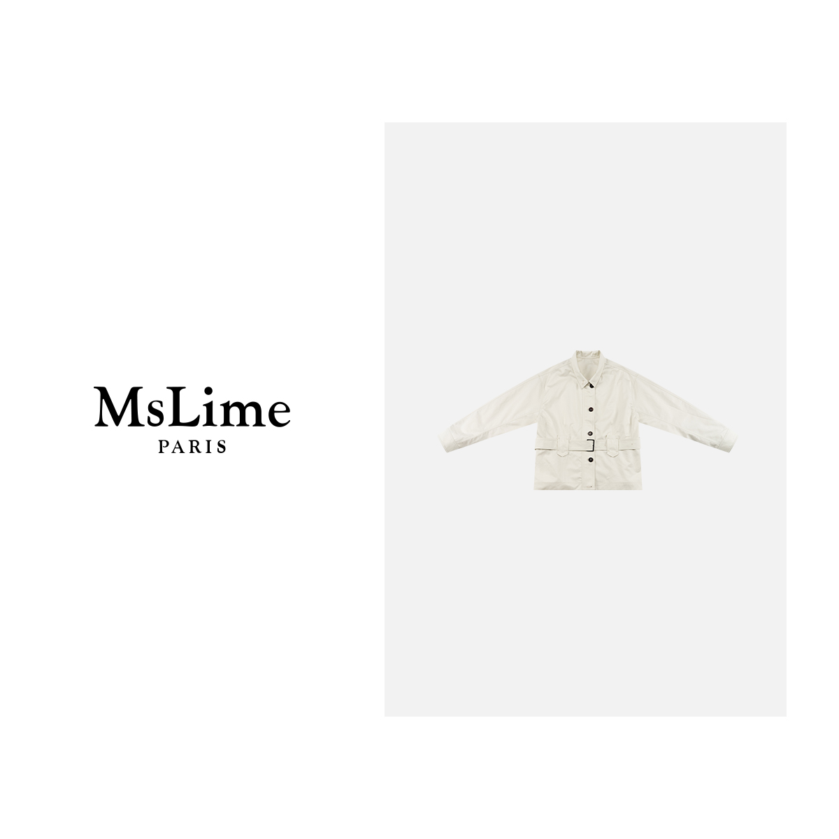 王嬛嬛MsLime25年春款“风起英伦”短款风衣 HD2A0632