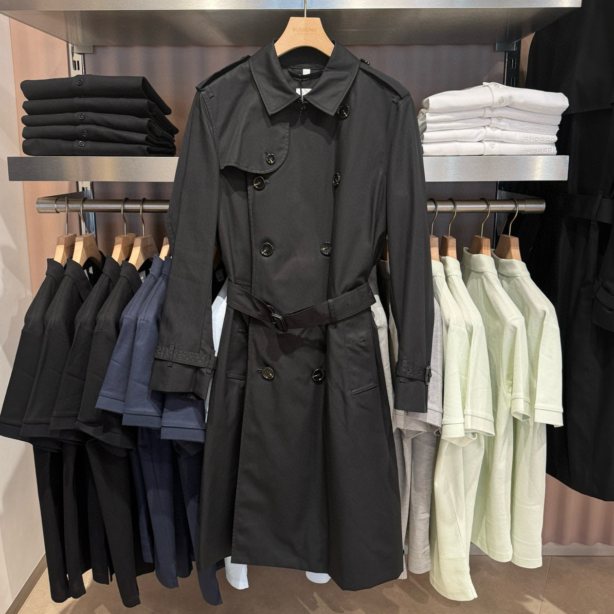 未使用 BURBERRY/博柏利 巴宝莉男装肯辛顿长款风衣外套 80842151