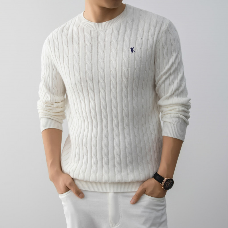 2025秋冬季毛衣男士休闲纯色打底POLO半拉链中青年翻领上衣潮2503