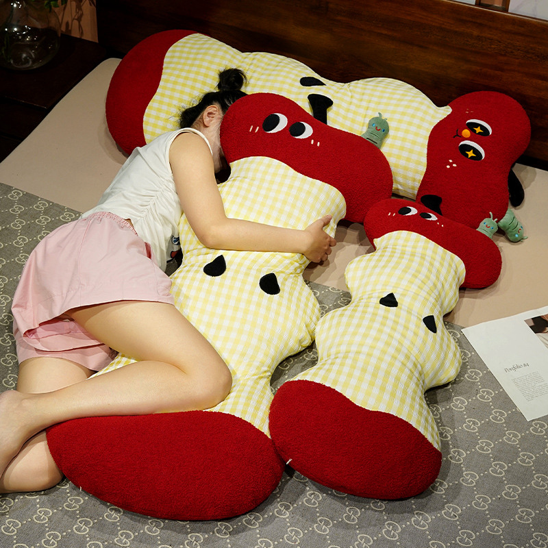 创意女生陪睡夹腿抱枕长条枕可爱苹果靠枕床头护腰大靠背垫可拆洗