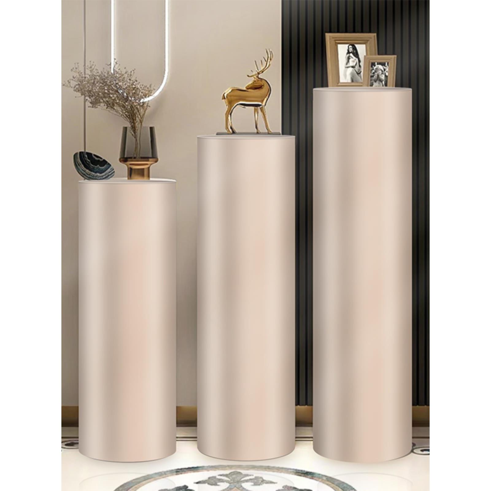 创意家用省空间门口收纳柜简易轻奢鞋架高立式小户型圆型旋转鞋柜