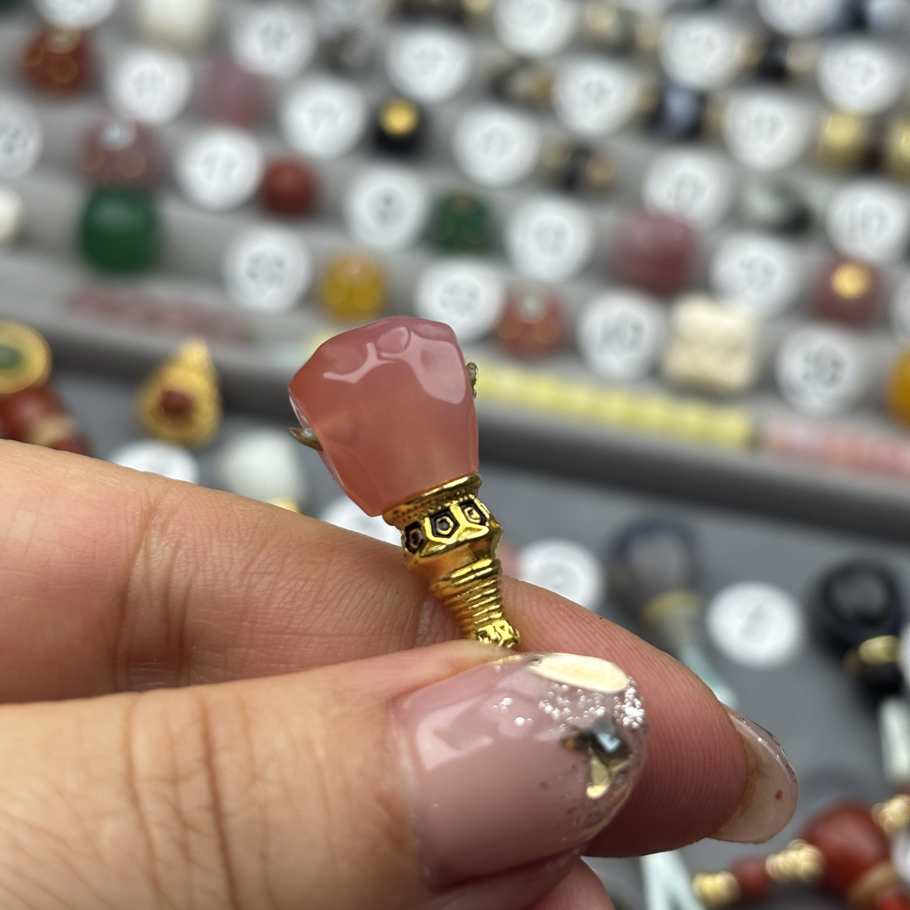 无相内凹分体三通尺寸11mm玉化料文玩配饰饰品（多样性发其一）