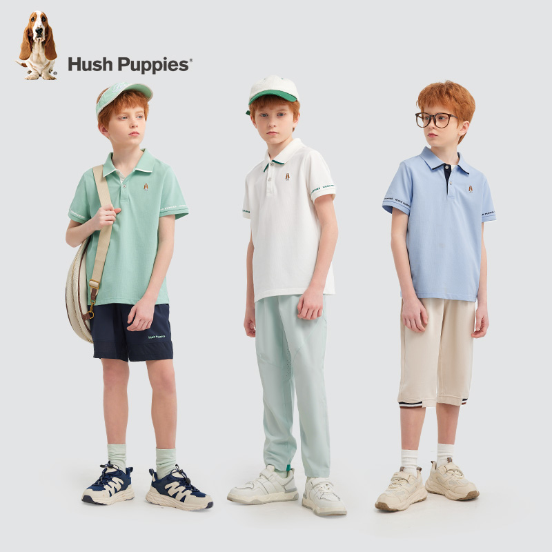 【短袖Polo衫】暇步士童装2025年春夏新款儿童休闲宽松短袖polo衫