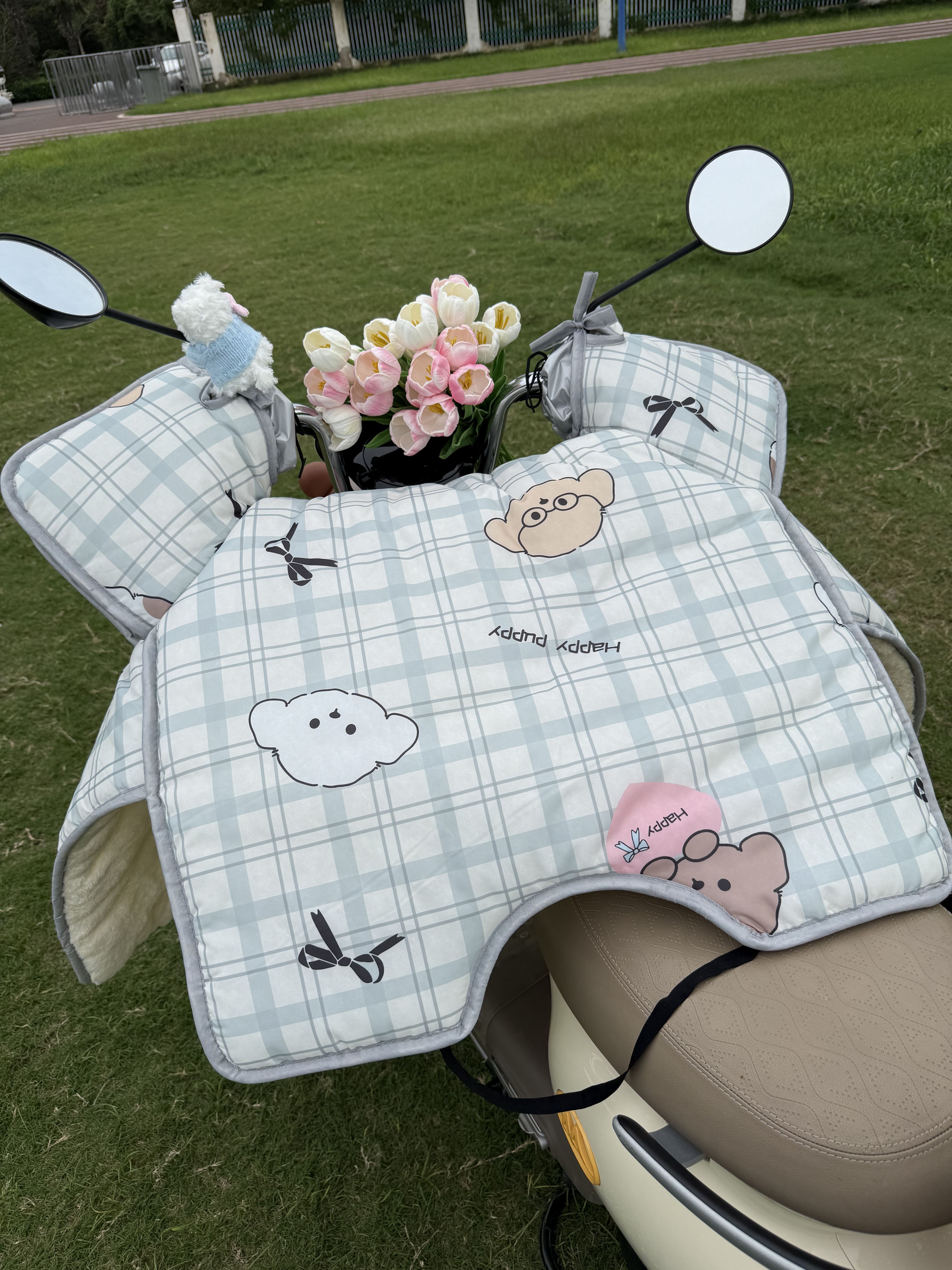 电动车冬季加厚加大加绒防水保暖挡风被三轮车摩托通用立体手把