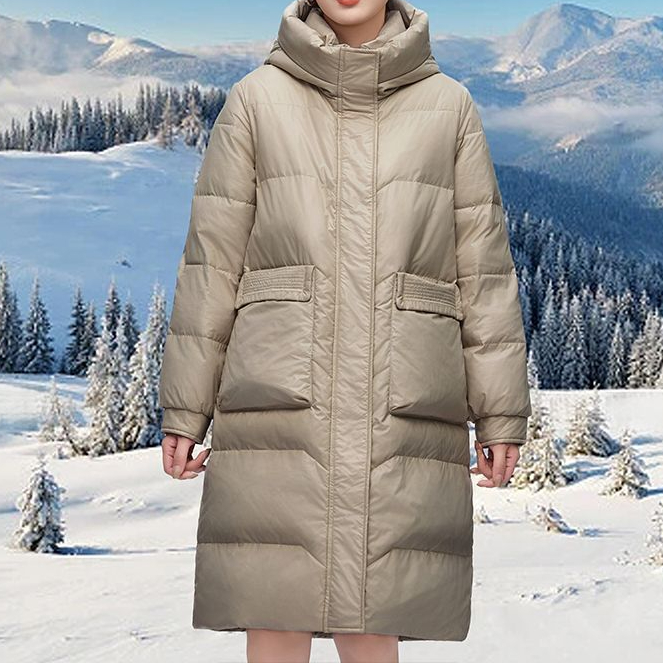 2025女中长款宽松过膝韩版时尚冬季新爆款加厚外套轻奢棉服百搭潮