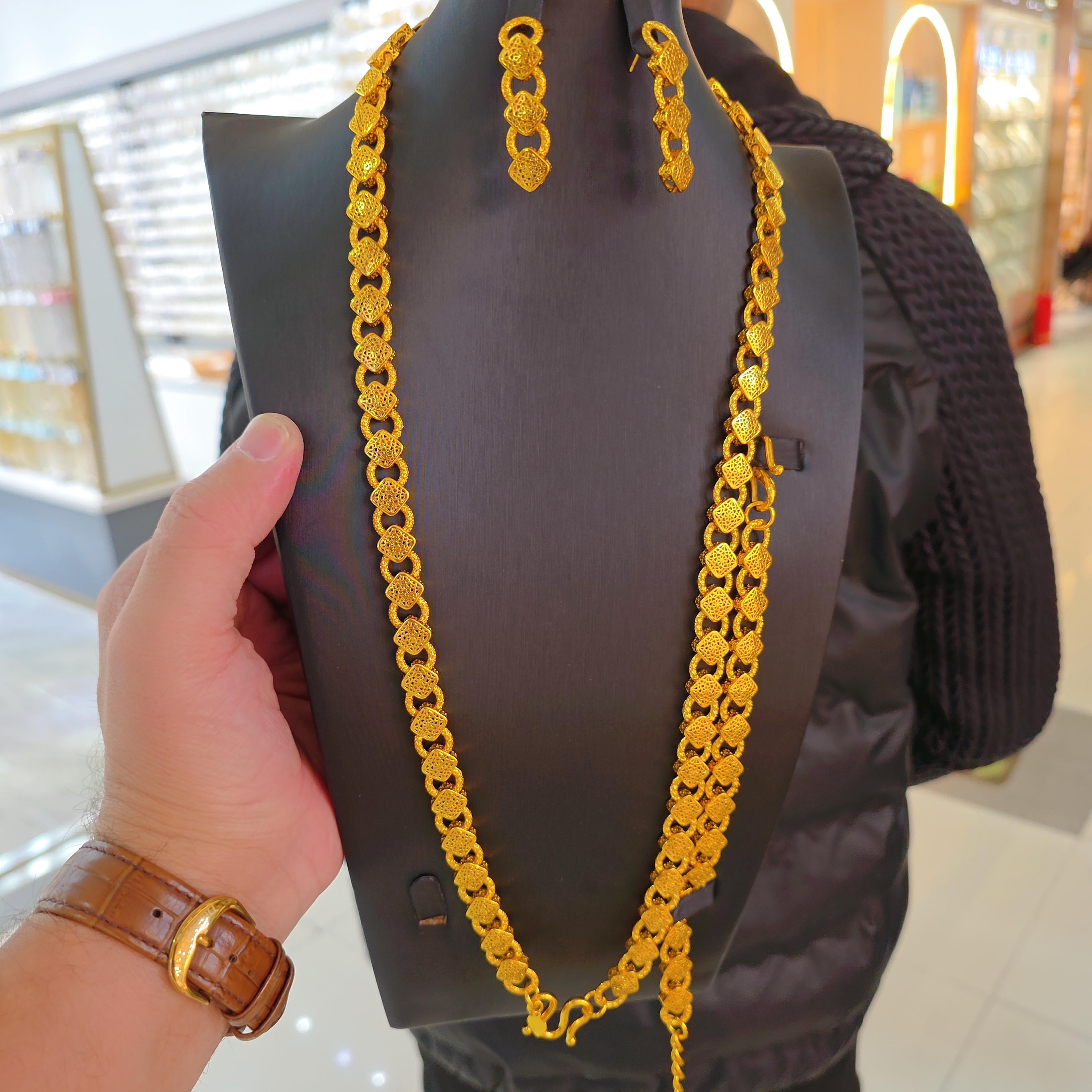 铜合金项链 女男10CM及以上欧美风民族风链子女款金色潮流