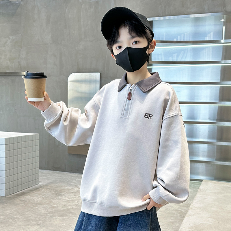 儿童装男童春装卫衣2025新款男孩衣服春秋款polo衫春季中大童上衣