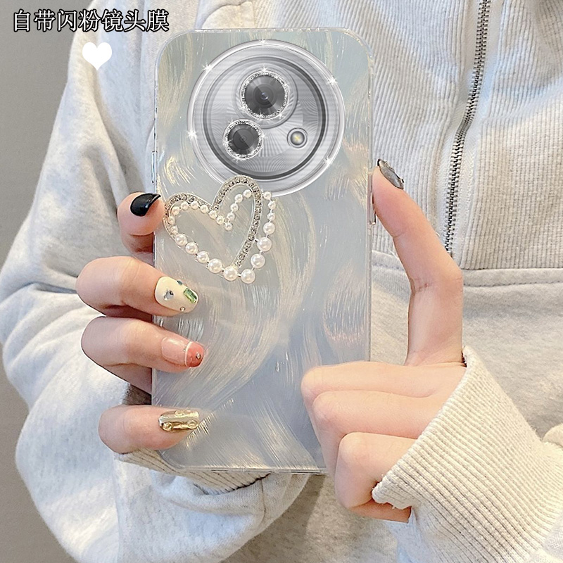 带镜头膜魅族Lucky08手机壳M431软壳羽纱珍珠爱心MeizuLucky08简