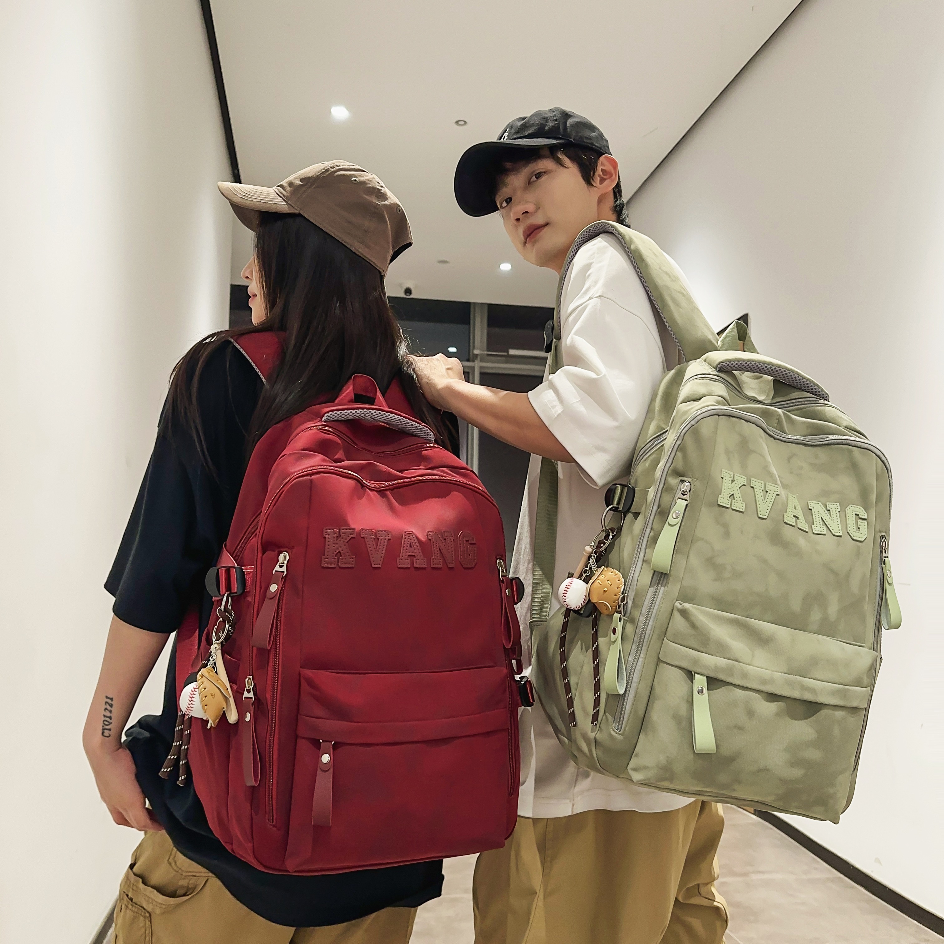 扎染书包女大学生高颜值大容量双肩包初中生高中生大容量旅游背包