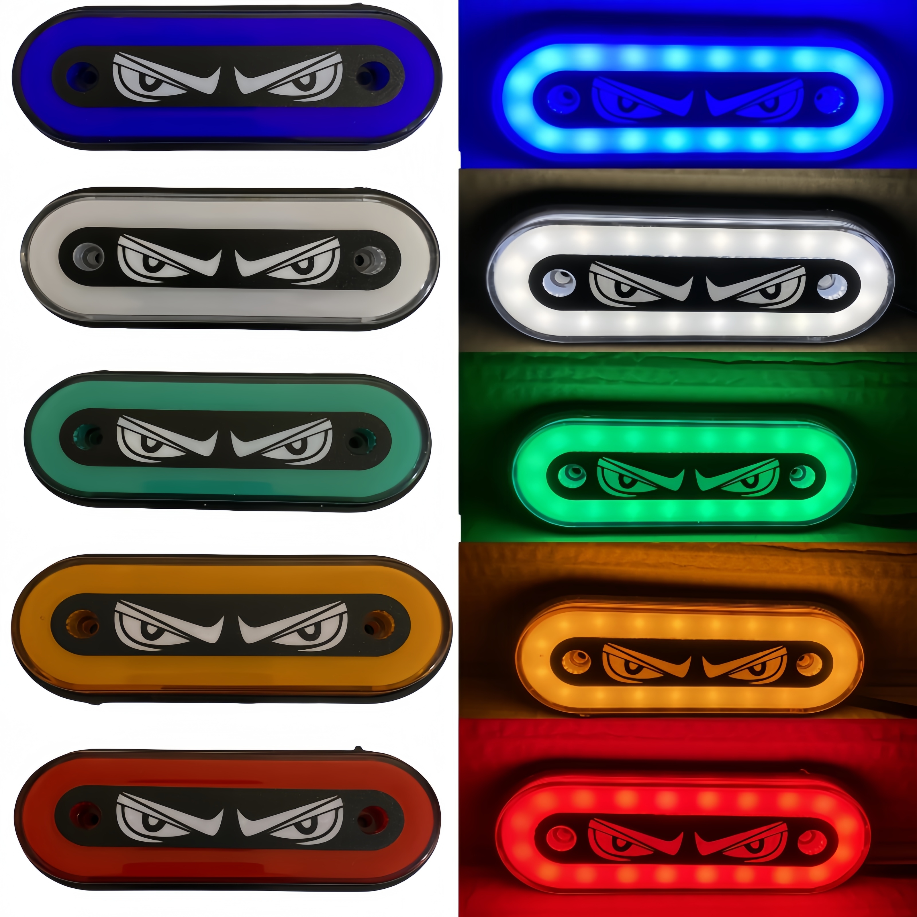 货车改装边灯24V中网小黄灯带LOGO侧裙灯示宽灯欧卡LED爆闪灯定制