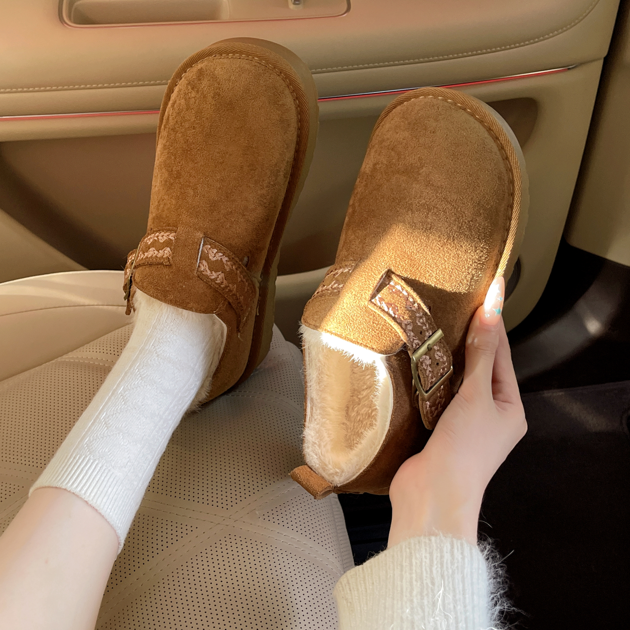 复古风加绒加厚保暖雪地靴女2025秋季新款休闲时尚百搭保暖棉鞋女