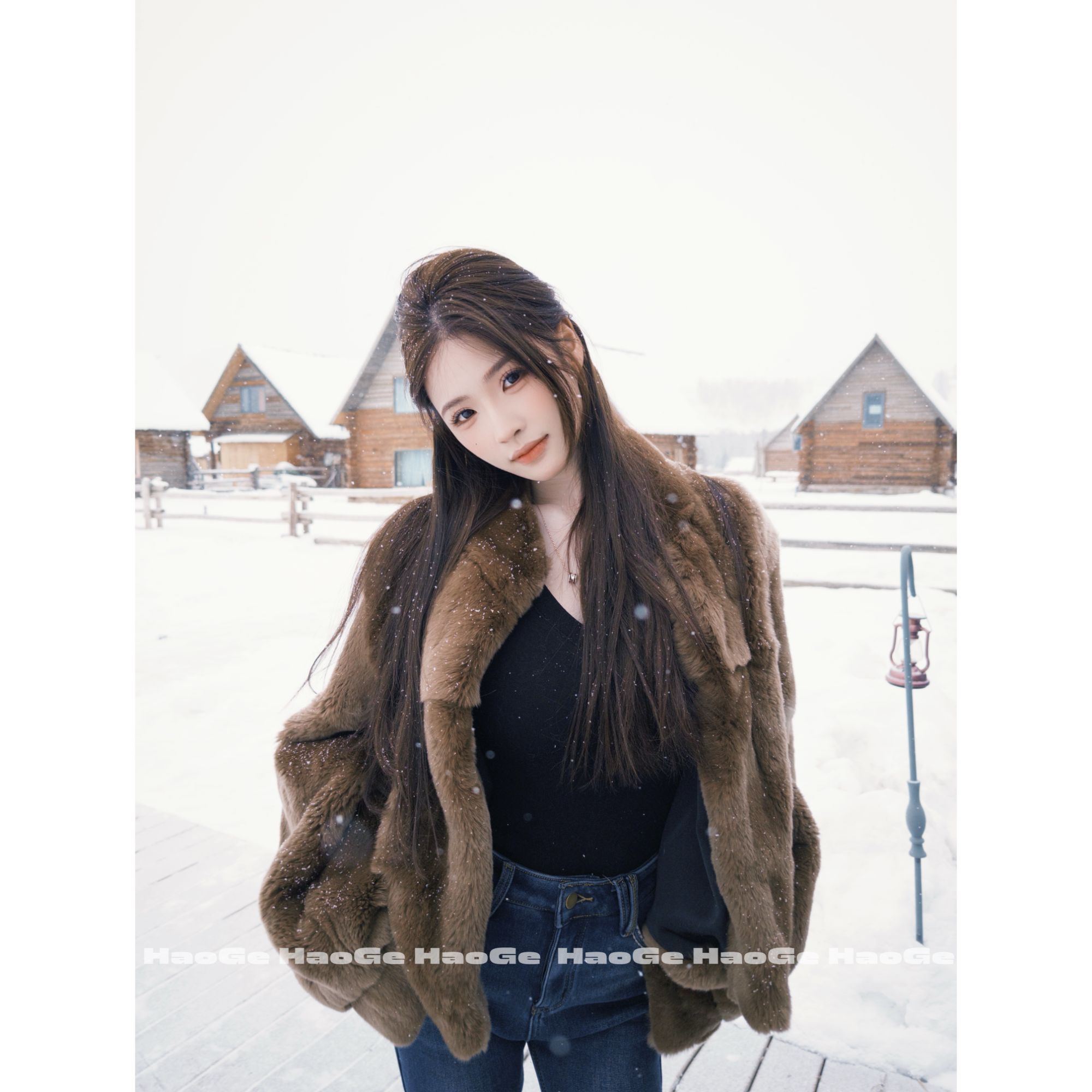 浩哥严选●德鲁纳HGD5PC5474A獭兔毛皮草预冬季气质小众保暖设计款