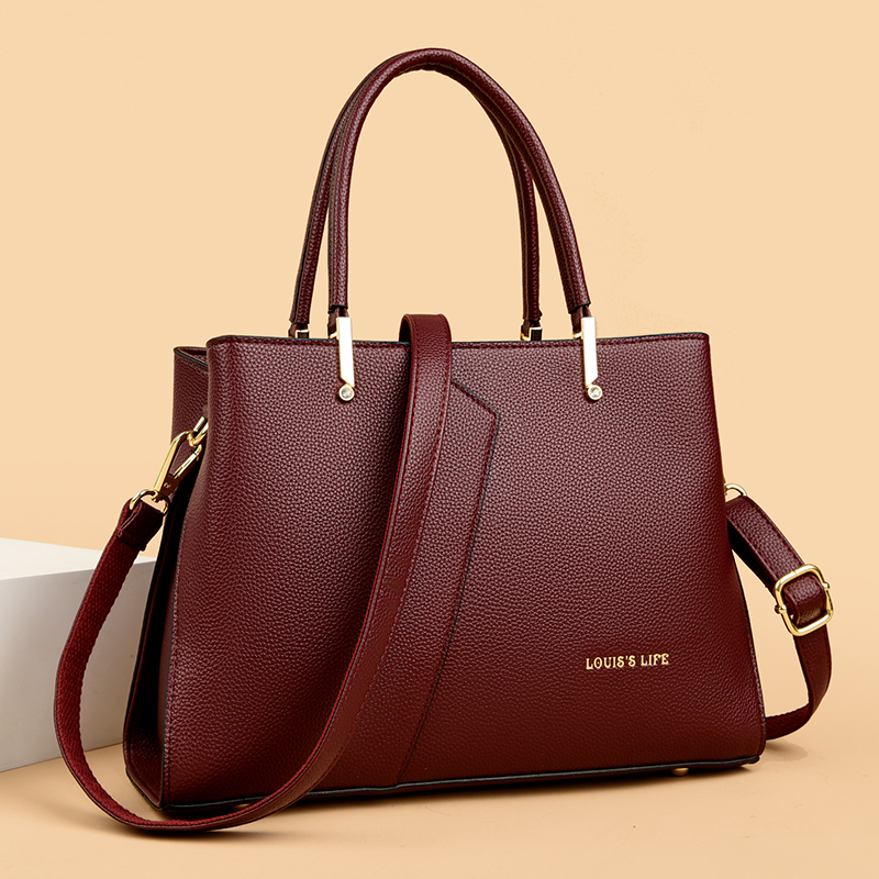 路易生活女士包包气质百搭真皮手提包时尚轻奢送老婆送女友斜挎包