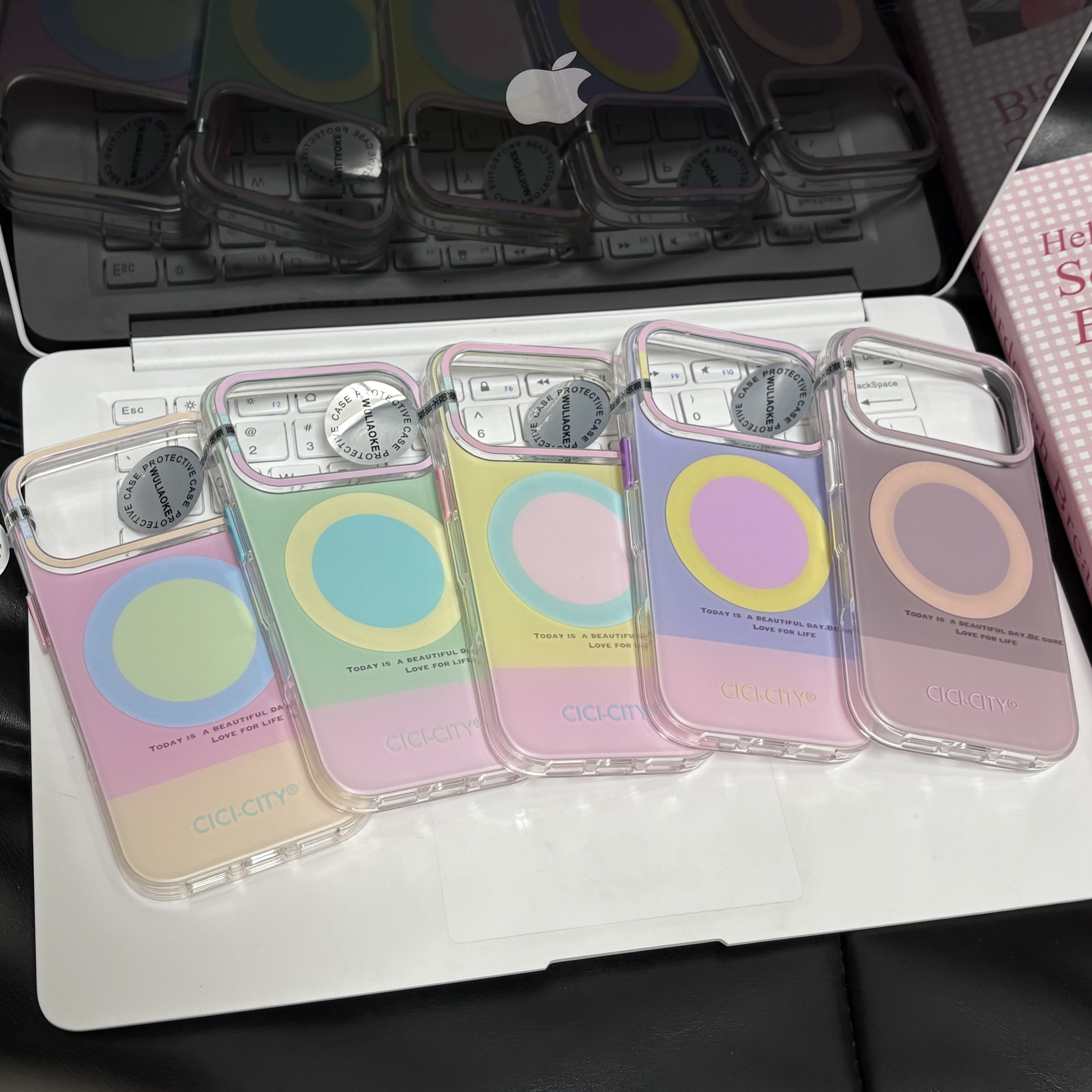磁吸双层拼色硅胶一体ai拍照按键适用苹果iPhone17promax手机壳
