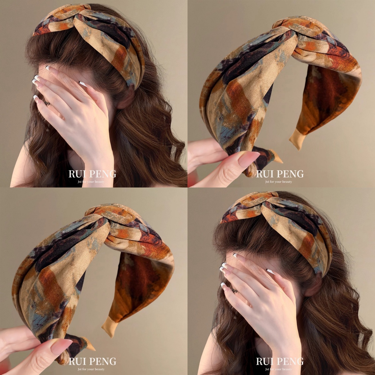 早秋复古油画宽边发箍女2025新款高级感气质交叉高颅顶高端头箍