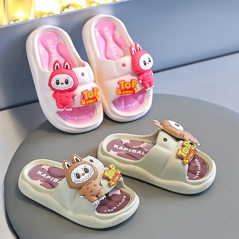 拉布bu儿童拖鞋男孩女童中大童成人居家室内防滑软底夏季凉拖鞋