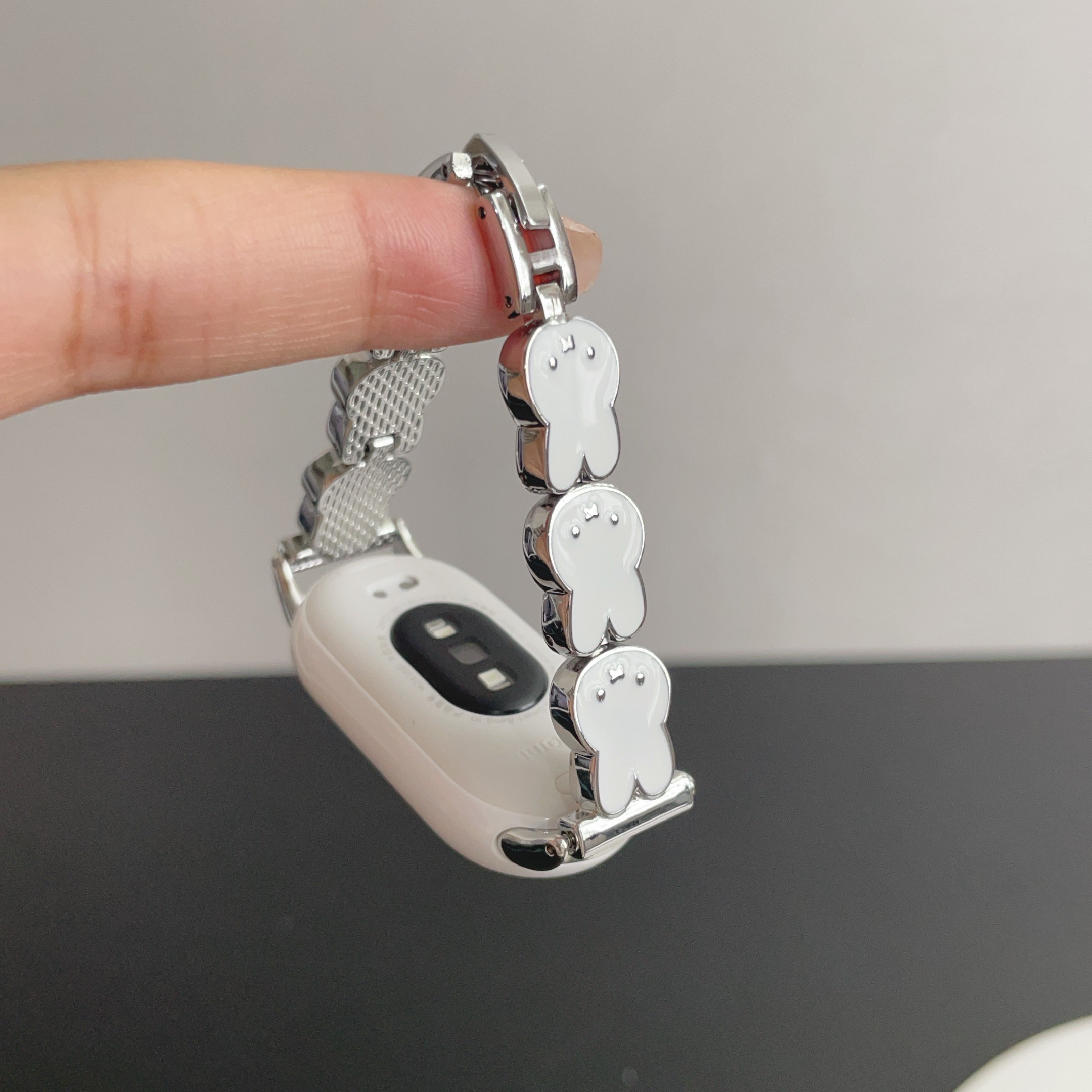 可爱米菲兔适用小米手环1098表带金属小米9pro腕带8pro红米watch5