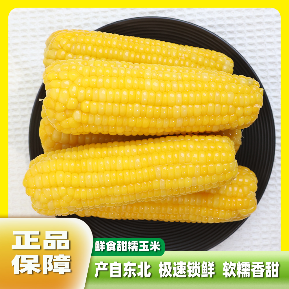 玉米棒新鲜生日礼物采摘东北黏苞米鲜食开播甜白糯吐钞机生日礼物
